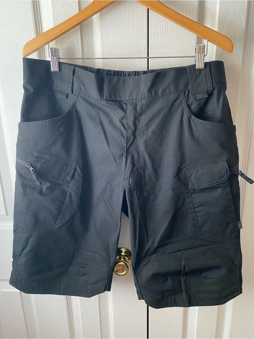 HELIKON-TEX Black Polycotton Ripstop 11” Urban Tactical Work Shorts 36
